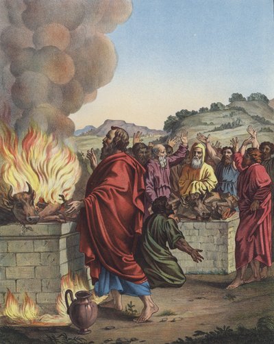 Elijah and the Sacrifices on the Altars of God and of Baal by Raffaello Sanzio Raphael